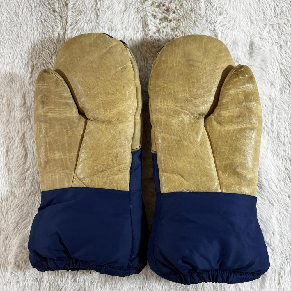 Vintage Frostline Kit Down Mittens Goose Down Horsehide Palm Made In Usa View 4